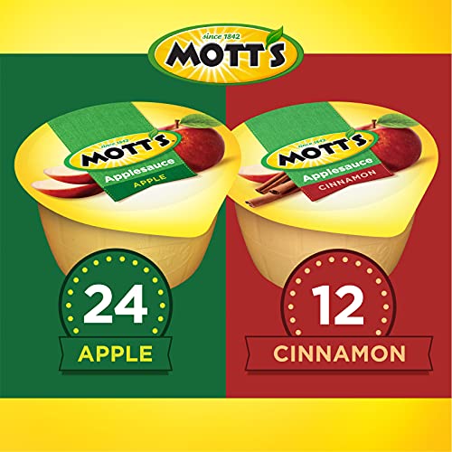 Motts Apple &Amp; Cinnamon Variety Pack Applesauce, 4 Ounce Cup, 36