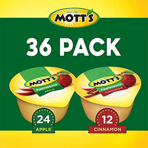 Motts Apple &Amp; Cinnamon Variety Pack Applesauce, 4 Ounce Cup, 36
