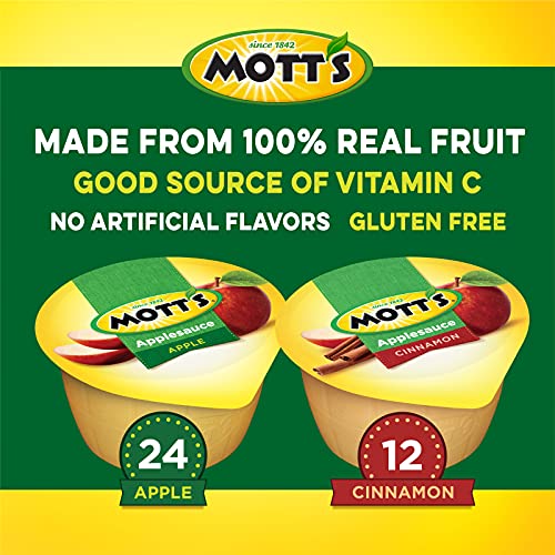 Motts Apple &Amp; Cinnamon Variety Pack Applesauce, 4 Ounce Cup, 36