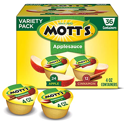 Motts Apple &Amp; Cinnamon Variety Pack Applesauce, 4 Ounce Cup, 36