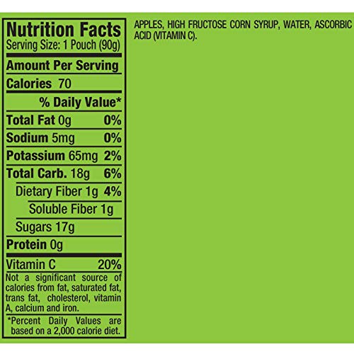 Motts Applesauce, 3.2 Ounce Clear Pouch, 12 Count