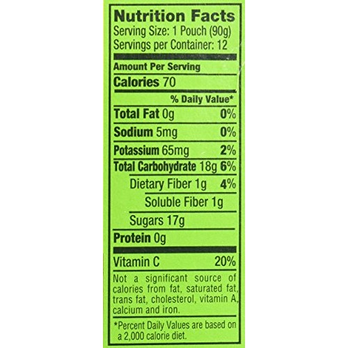 Motts Applesauce, 3.2 Ounce Clear Pouch, 12 Count