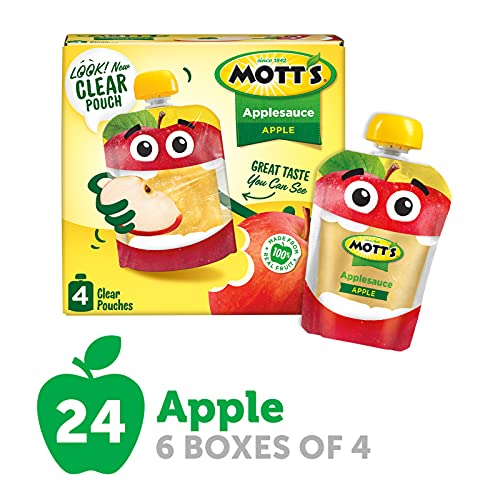 Motts Applesauce, 3.2 Ounce Pouch, 4 Count Pack Of 6