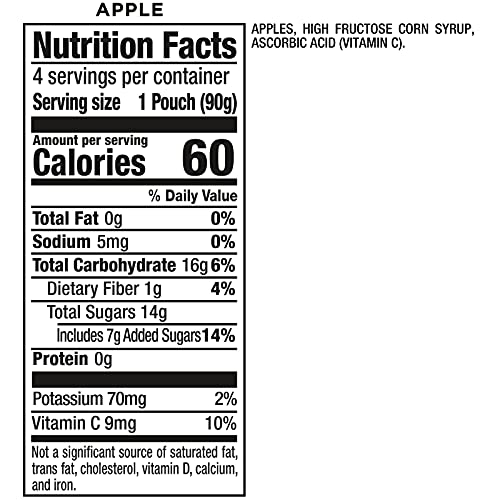 Motts Applesauce, 3.2 Ounce Pouch, 4 Count Pack Of 6