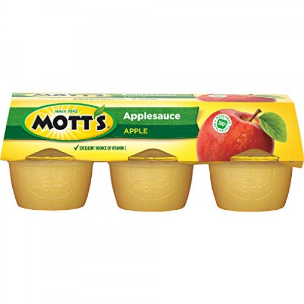 Motts Applesauce, 4 oz cups, 6 count Pack of 12