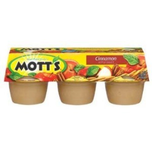 Motts Cinnamon Apple Sauce 6 - 4 Oz Cups Pack Of 2