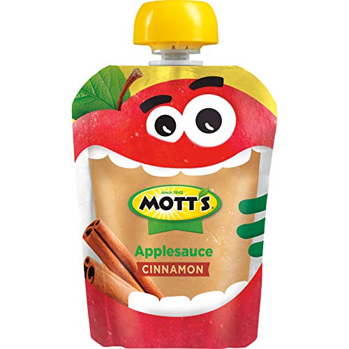 Motts Cinnamon Applesauce, 3.2 Ounce Clear Pouch, 12 Count Pac