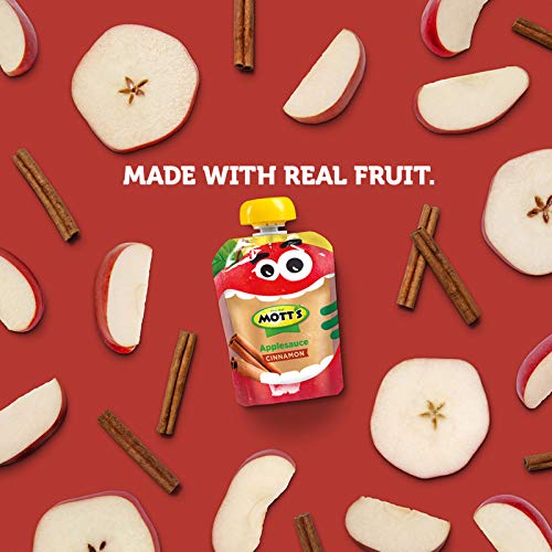 Motts Cinnamon Applesauce, 3.2 Ounce Clear Pouch, 12 Count Pac