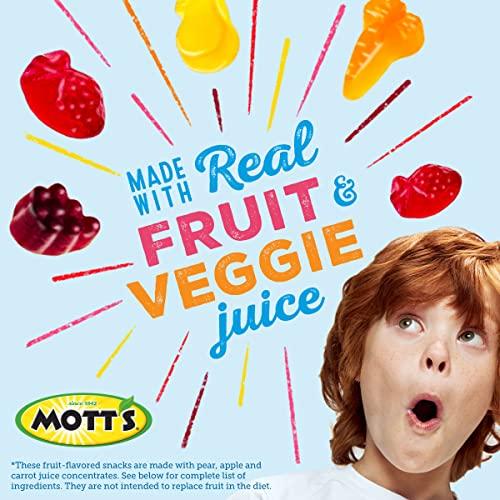 Motts Fruit Flavored Snacks, Assorted Fruit, Pouches, 0.8 Oz, 2