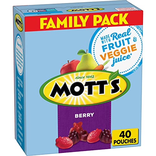 Motts Fruit Flavored Snacks, Berry, Family Pack, Gluten Free, 4