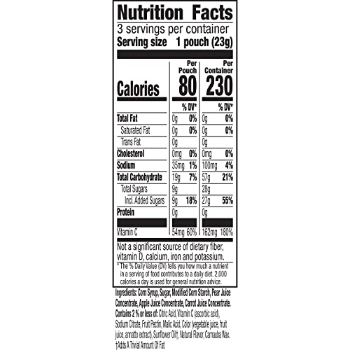 Motts Fruit Snacks, Assorted Fruit, 2.4 oz, 3 Count