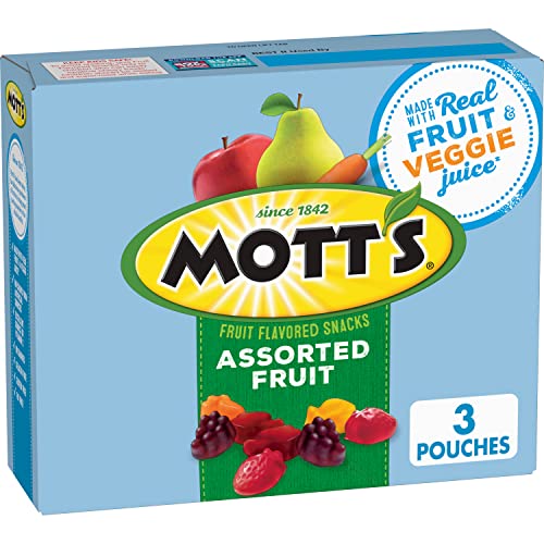 Motts Fruit Snacks, Assorted Fruit, 2.4 oz, 3 Count