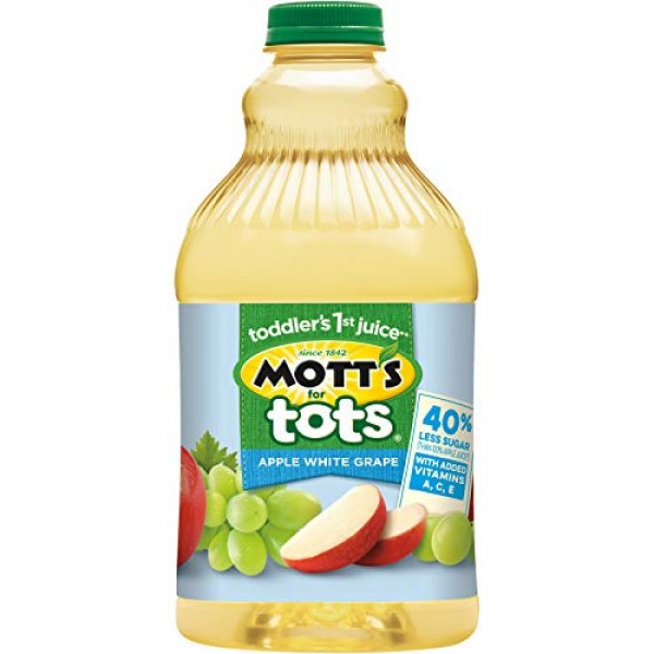 Motts Inc for Tots 40% Less Sugar Fruit Punch, 64 oz