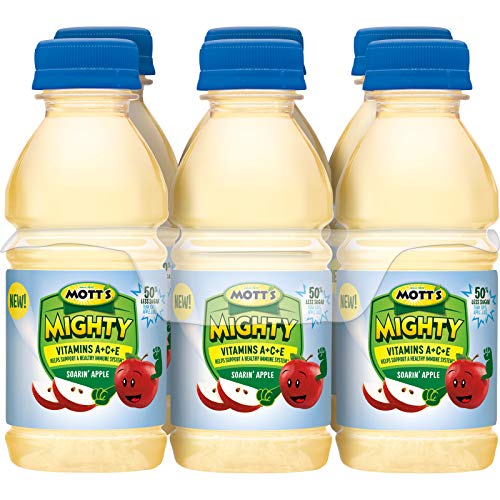 Motts Mighty Soarin Apple Juice Drink, 8 fl oz bottles, 6 pack