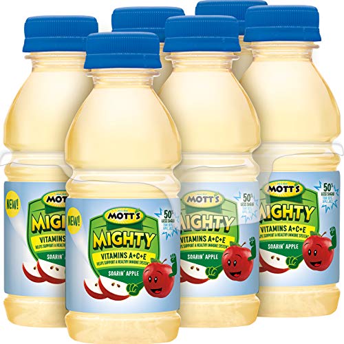 Motts Mighty Soarin Apple Juice Drink, 8 fl oz bottles, 6 pack