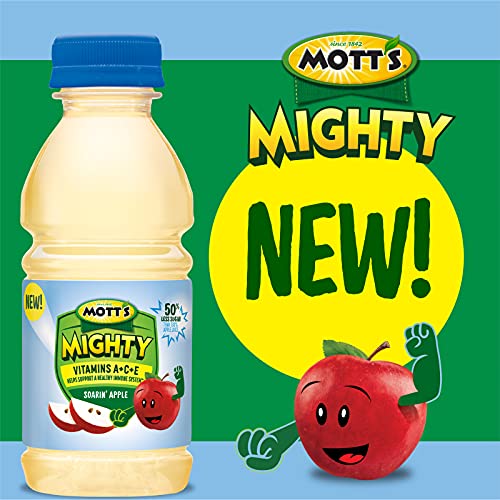 Motts Mighty Soarin Apple Juice Drink, 8 fl oz bottles, 6 pack