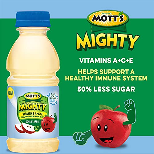Motts Mighty Soarin Apple Juice Drink, 8 fl oz bottles, 6 pack