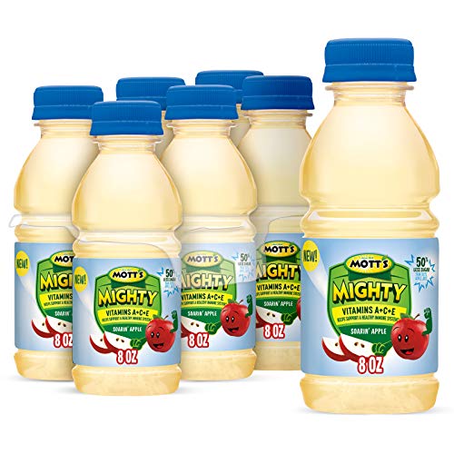Motts Mighty Soarin Apple Juice Drink, 8 fl oz bottles, 6 pack