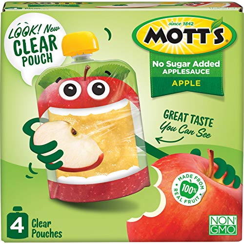Motts No Sugar Added Applesauce, 3.2 Ounce Pack Of 24 Clear P