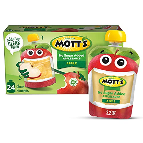 Motts No Sugar Added Applesauce, 3.2 Ounce Pack Of 24 Clear P