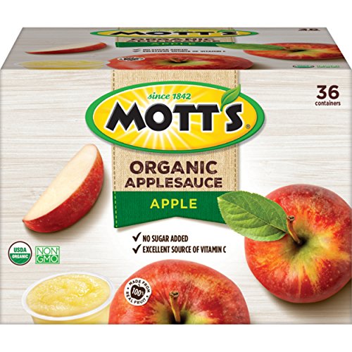 Motts Organic Applesauce, 3.9 Oz Cups, 36 Count