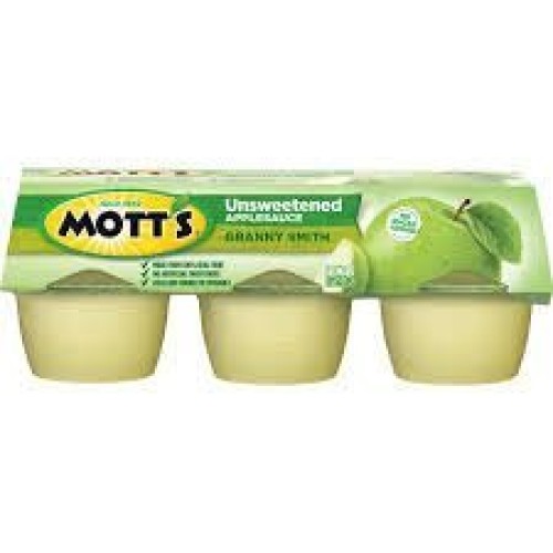Motts Unsweetened Granny Smith Applesauce 23.4 Oz 2 Pack
