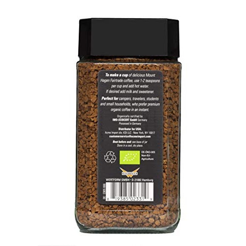 Mount Hagen Organic Fair Trade Freeze Dried Instant Coffee Varia