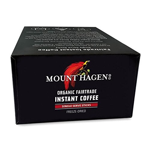 Mount Hagen Organic Instant Regular Coffee, 25 Count Single Serv