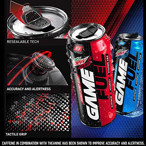 Mountain Dew Amp Game Fuel, 3 Flavor Variety Pack, 16 Fl Oz. Can
