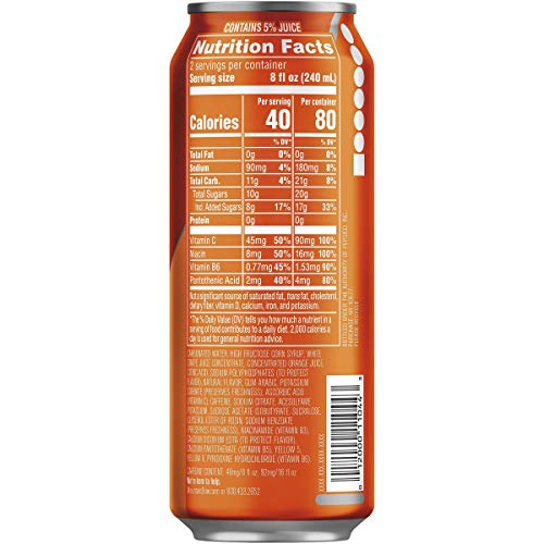 Mountain Dew Kickstart, Orange Citrus, 16 Fl Oz 12 Count