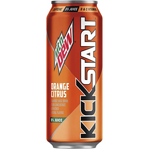 Mountain Dew Kickstart, Orange Citrus, 16 Fl Oz 12 Count