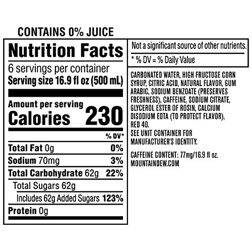 Mountain Dew Mtn Dew, Major Melon, 72 Fl Oz Pack Of 6