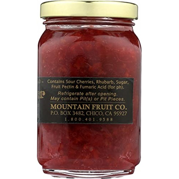 Mountain Fruit Company, Jam Sour Cherry Rhubarb, 9.5 Ounce