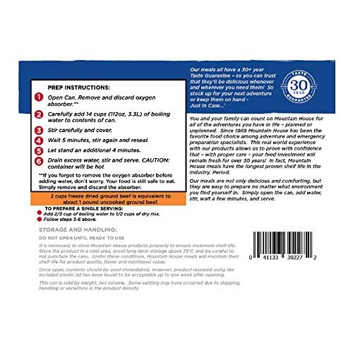 Mountain House Cooked Ground Beef | Freeze Dried Survival &Amp; Emer