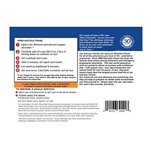 Mountain House Cooked Diced Chicken | Freeze Dried Survival &Amp; Em