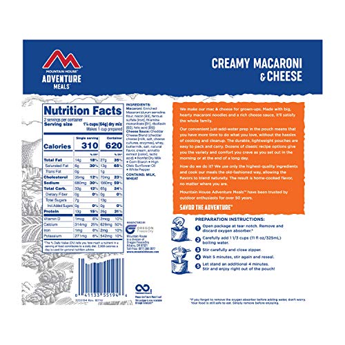 Mountain House Creamy Macaroni &Amp; Cheese | Freeze Dried Backpacki
