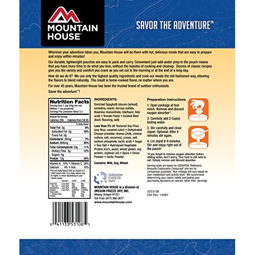 Mountain House Spaghetti With Meat Sauce, Pouch