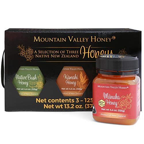 Honey Variety Trio Gift Set, 100% Natural Raw New Zealand Honey,