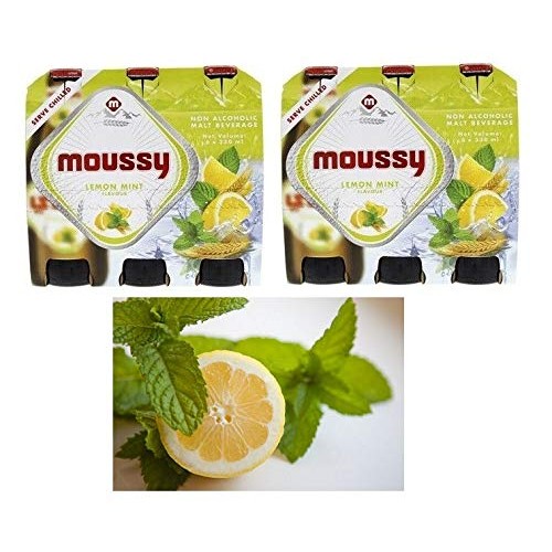 Moussy Lemon Mint Malt Beverage Non Alcoholic Drink - Pack Of 12