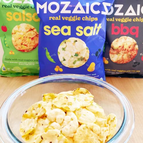 Mozaics BBQ - Popped Veggie Chips 6-pack | Healthy Pea Protein...