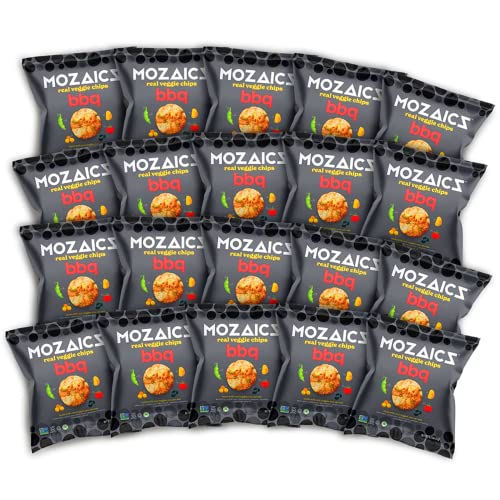 Mozaics BBQ snack bags- Popped Veggie Chips 20-pack | Healthy ...