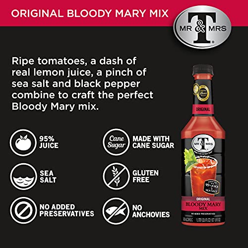 Mr & Mrs T Original Bloody Mary Mix, 1.75 L bottles Pack of 6