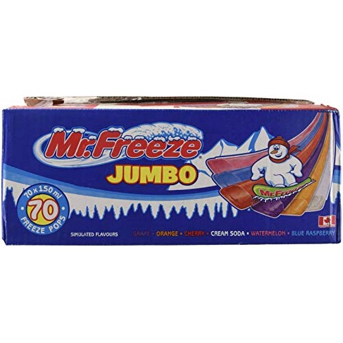 Mr. Freeze Jumbo Ice Pops Freezies 150 Mililiters/5 Ounces - 70