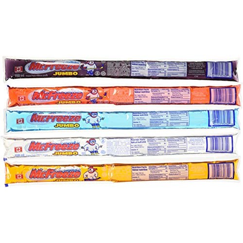Mr. Freeze Jumbo Ice Pops Freezies 150 Mililiters/5 Ounces - 70