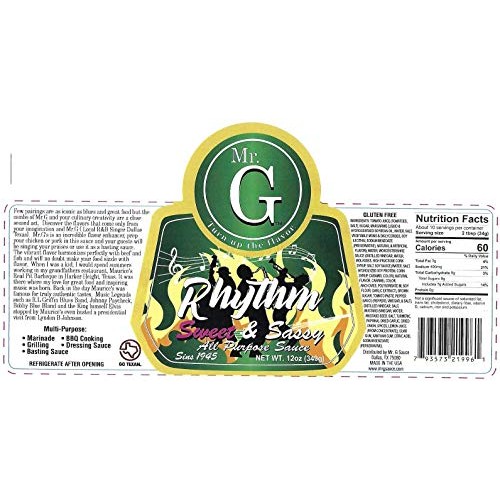 Mr. G Sauce Rhythm Sweet &Amp; Sassy Bbq And Marinade Hot Sauce - Gl