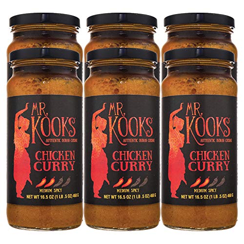 Mr. Kooks Chicken Curry Sauce - 6 Pack of 16.5 OZ jars