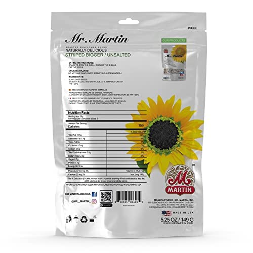 MR. MARTIN Freshly Roasted Sunflower Seeds, Jumbo, Crunchy, Deli...