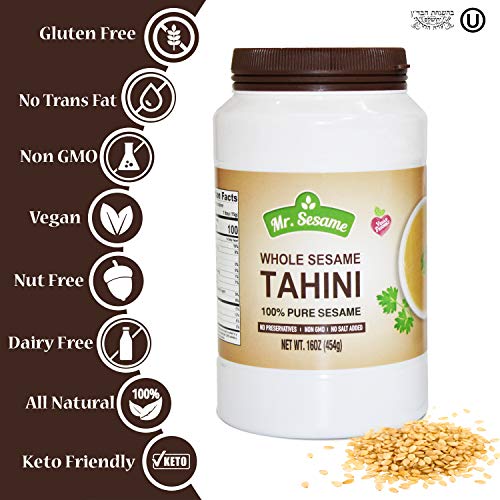 Mr. Sesame Whole Sesame Tahini 100% Pure Sesame No Preservatives