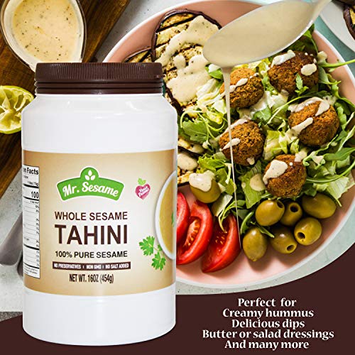 Mr. Sesame Whole Sesame Tahini 100% Pure Sesame No Preservatives