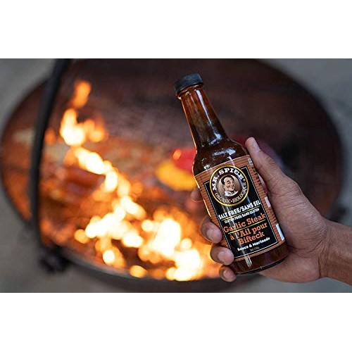 Mr. Spice Organic Garlic Steak Sauce - Salt-Free Marinade - Fat